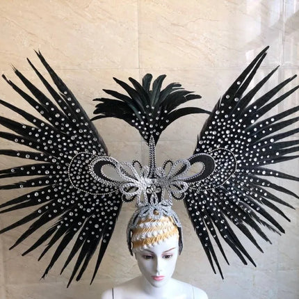The Stardust Tropicana Samba Crown – Feather & Rhinestone Stage Headdress