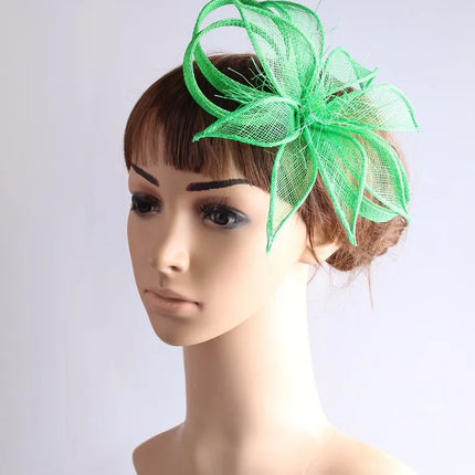 16cm Sinamay Floral Bow Fascinator Hair Clip Kentucky Derby Cocktail Tea Party Hat