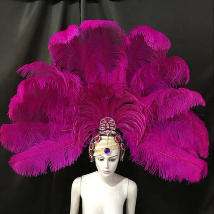 The Stardust Samba Enchantment – Exquisite Feathered Dance & Stage Headdress