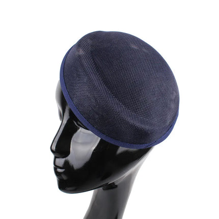 16x19cm Oval Sinamay Button Cap Fascinator Base 5-Pack DIY Millinery Hat Mold