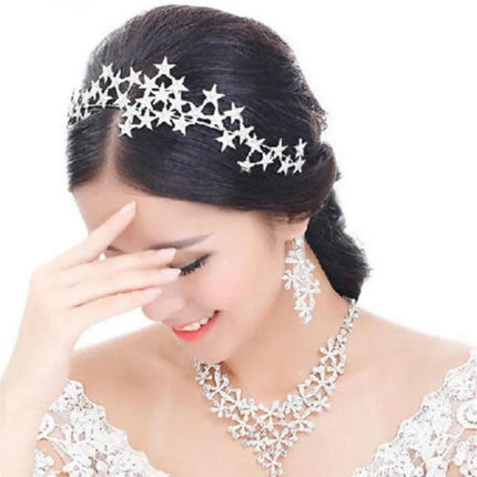 Crystal Star Tiara Crown Headband Hairpiece