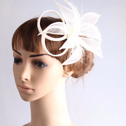 16cm Sinamay Floral Bow Fascinator Hair Clip Kentucky Derby Cocktail Tea Party Hat