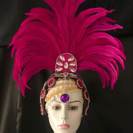 The Stardust Samba Enchantment – Exquisite Feathered Dance & Stage Headdress