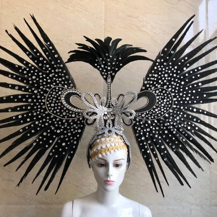 The Stardust Tropicana Samba Crown – Feather & Rhinestone Stage Headdress
