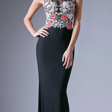 Cinderella Divine HW11 Cut-Out Back Sleeveless Long Dress