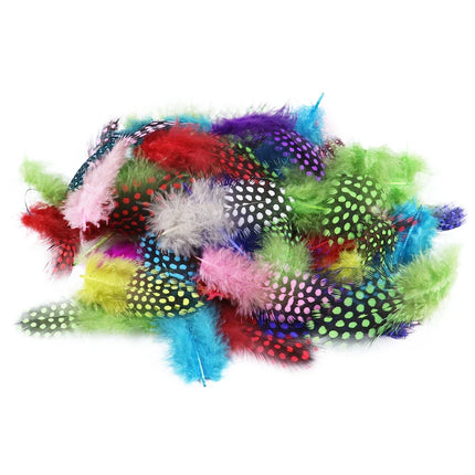 Natural Spotted Guinea Fowl Feathers 100PC
