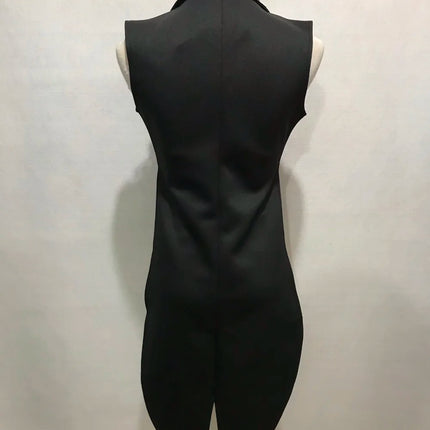 Female Jazz Dance Team Costume Black Yellow Bikini Tailcoat 3 Pieces Set Women Singer Nightclub Sexy Stage Wear Cosplay Outfits