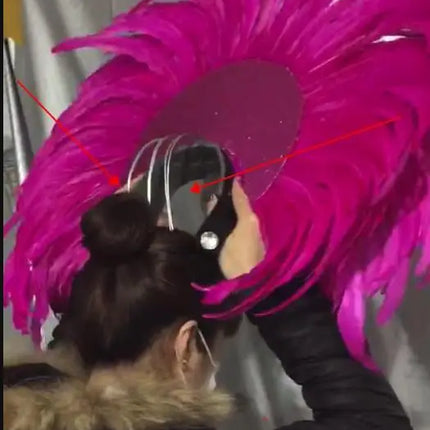 FASHIONABLE AND EXQUISITE HEADDRESS FEATHERS SAMBA DANCE CARNIVAL HALLOWEEN PARTY LATIN DANCE BAR PERFORMANCE HAT MASQUERADE