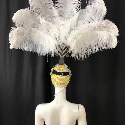 The Stardust Samba Queen – Premium Feathers & Rhinestones Carnival Headdress