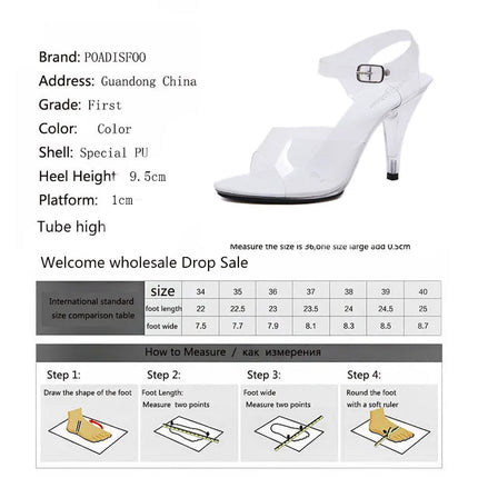 The Stardust Crystal Illusion Sandal – 10cm Clear Platform Stiletto