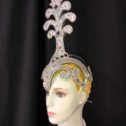 The Stardust Samba Queen – Premium Feathers & Rhinestones Carnival Headdress
