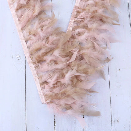Fluffy Turkey Feathers Trim Ribbon Fringe