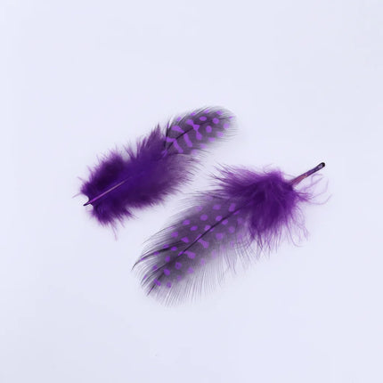 Natural Spotted Guinea Fowl Feathers 100PC
