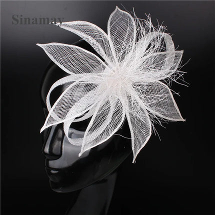 16cm Sinamay Floral Bow Fascinator Hair Clip Kentucky Derby Cocktail Tea Party Hat