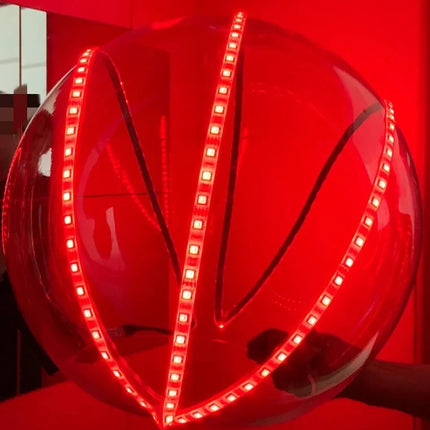 Luminous Space Warrior Light-Up Helmet & Cyberpunk Costume Set