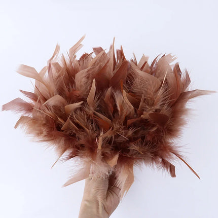 Fluffy Turkey Feathers Trim Ribbon Fringe