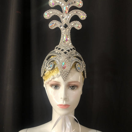 The Stardust Samba Queen – Premium Feathers & Rhinestones Carnival Headdress