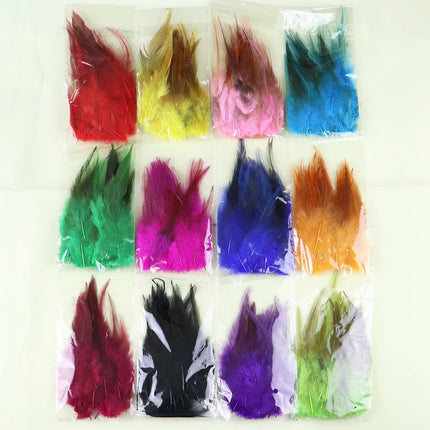 Natural Rooster Craft Feathers Bulk Pack