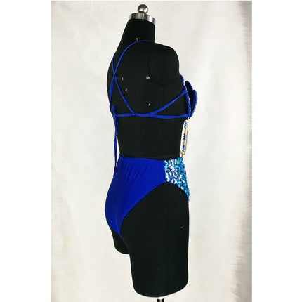 Sparkly Samba Carnival Stone Wire Bra & High-Waisted Bottom Two-Piece Costume Set