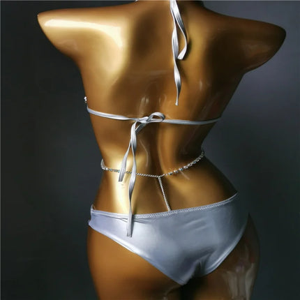 The Venus Vacation Classic Crystal Bikini – Ultra-Glam Rhinestone Showgirl Swim Set
