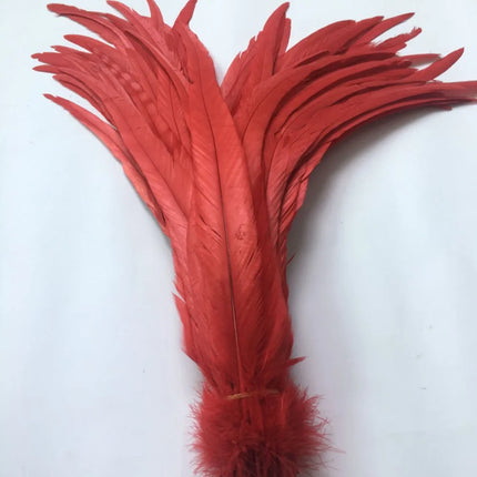 100pcs Natural Rooster Tail Feathers 10-16" Stage Performance Costume Plumes