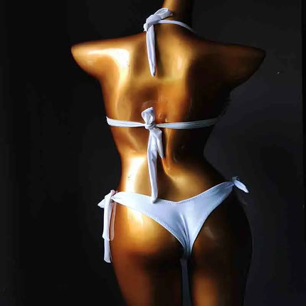 The Venus Vacation Deep-V Bikini – Luxe Rhinestone Embellished Showgirl Swim Set