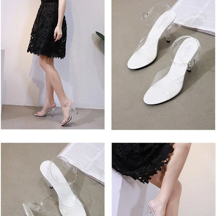 The Stardust Crystal Illusion Sandal – 10cm Clear Platform Stiletto