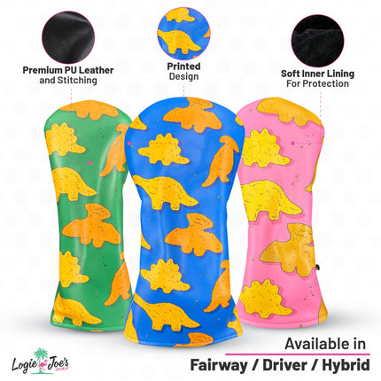 Dino Nugget Driver Headcover | Premium Golf Driver Cover | Soft Protective Lining | Durable Synthetic Leather