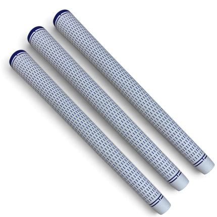 360 Golf Grips | 3 Pack White/Blue | Standard, Mid, Jumbo | High-Traction Rubber Grip