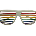 white & rainbow