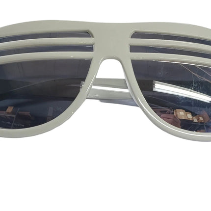 Half Shutter Shades Retro 80s Aviator Style Sunglasses Mirrored Lens