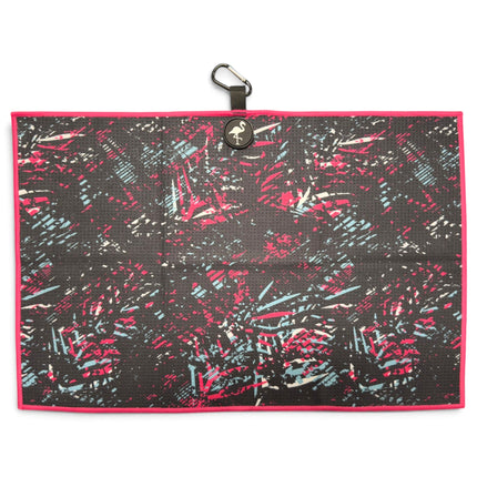 Shadow Palms Golf Towel | 24” x 16” Microfiber Towel | Magnetic Clip & Carabiner | Premium Golf Accessory