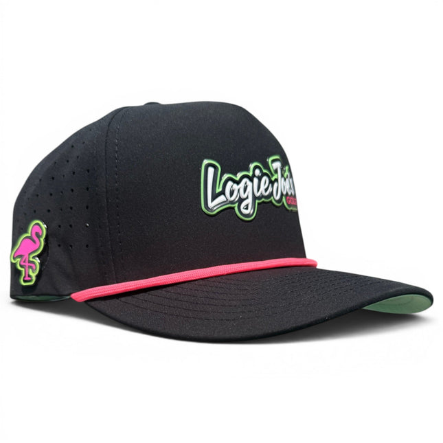 Logie Joe’s "Classic" Golf Hat | Snapback Cap | Built-in Magnetic Ball Marker Holder + Marker Included | Adjustable Script Logo