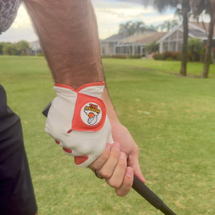 Breakfast Ball Cabretta Leather Golf Glove | Premium Golf Glove with Magnetic Ball Marker | Left & Right Hand | Standard & Cadet Sizes