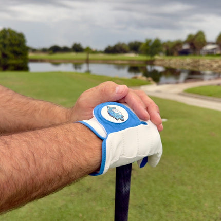 Water Ball Cabretta Leather Golf Glove | Premium Golf Glove with Magnetic Ball Marker | Left & Right Hand | Standard & Cadet Sizes