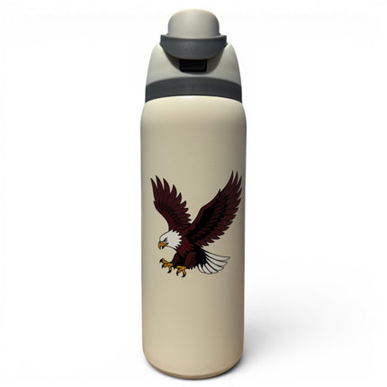 Freedom Flight Hydration Bottle | 32oz Insulated Stainless Steel | Flip Straw Lid w/ Handle | Eagle