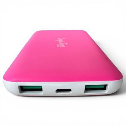 Fast Charge Power Bank | 10,000mAh Portable Charger | Slim USB-C Battery Pack for iPhone & Android | Travel & Golf Ready | Neon Pink