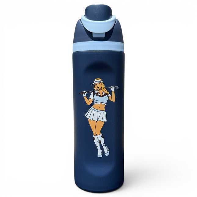 Fairway Pin-Up Hydration Bottle | 24oz Insulated Stainless Steel | Flip Straw Lid w/ Handle