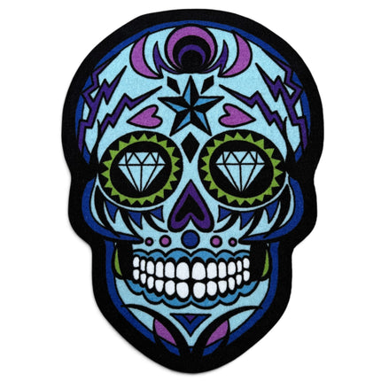 Blue Sugar Skull | Golf Shop Mat Rug | Golf Accessory