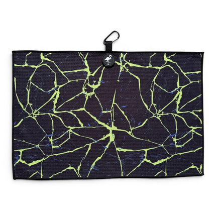 Lightning Strike Golf Towel | 24” x 16” Microfiber Towel | Magnetic Clip & Carabiner | Premium Golf Accessory
