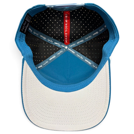 Gummy Worm Golf Hat | Snapback Cap | Built-in Magnetic Ball Marker Holder + Marker Included | Adjustable Candy Teal