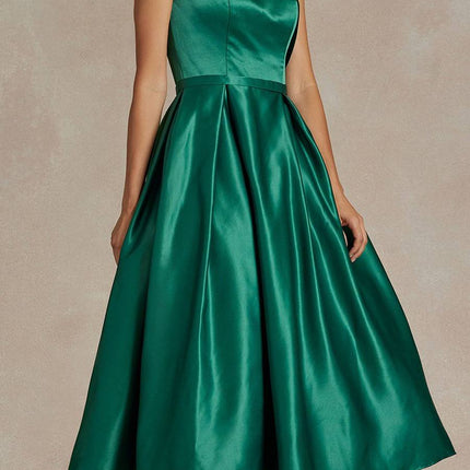 Nox Anabel JE931 One Shoulder Satin Tea Length Gown