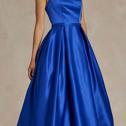 Nox Anabel JE931 One Shoulder Satin Tea Length Gown