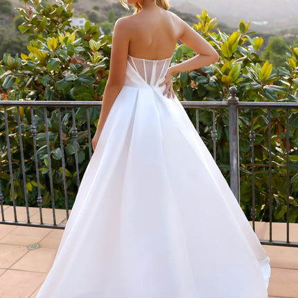 Nox Anabel JE988 Long Strapless Corset A-Line Wedding Gown