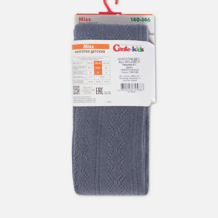 Conte-Kids Cotton Tights Miss 617 - Lace Pattern