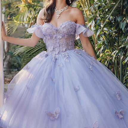 Juliet JT1448J Off the Shoulder A-Line Poofy Quinceanera Ball Gown