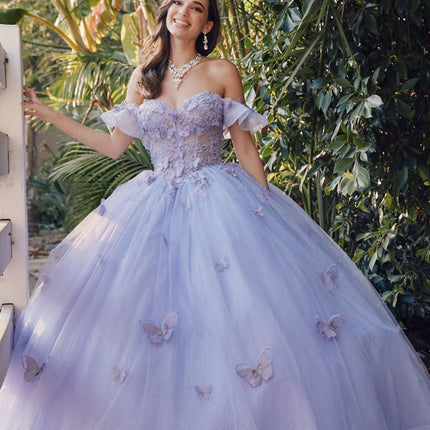 Juliet JT1448J Off the Shoulder A-Line Poofy Quinceanera Ball Gown