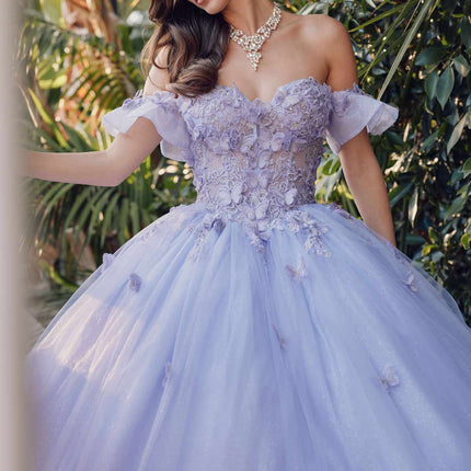 Juliet JT1448J Off the Shoulder A-Line Poofy Quinceanera Ball Gown