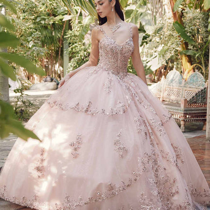 Juliet JT1450J Poofy Sweetheart Corset Boned Quinceanera Ball Gown