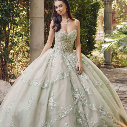 Juliet JT1450J Poofy Sweetheart Corset Boned Quinceanera Ball Gown